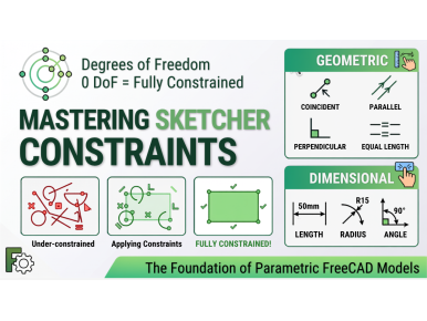 Mastering FreeCAD Sketcher Constraints: The Key to Parametric 3D Modeling